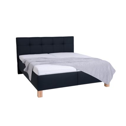 Upholstered MARIA bed with mattress and storage, 180x200 cm, anthracite