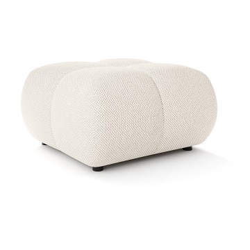 Upholstered stool ALMADA 72x72 cm beige