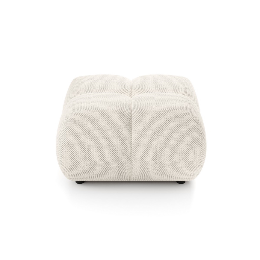Upholstered stool ALMADA 72x72 cm beige