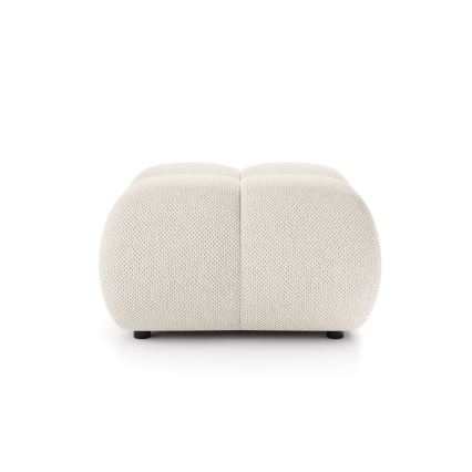Upholstered stool ALMADA 72x72 cm beige
