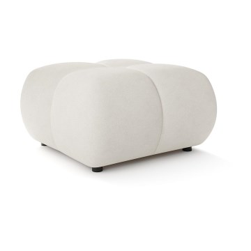 Upholstered stool ALMADA 72x72 cm beige