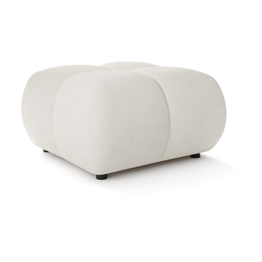 Upholstered stool ALMADA 72x72 cm beige