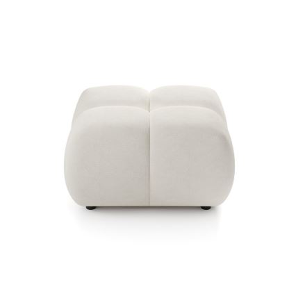 Upholstered stool ALMADA 72x72 cm beige