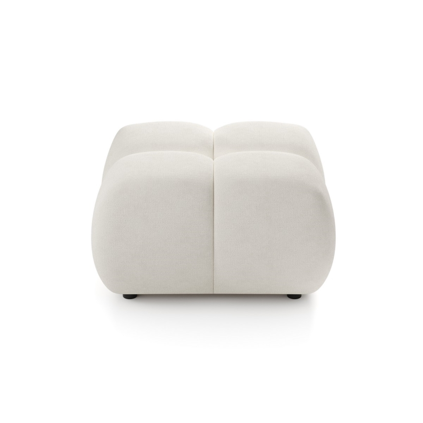 Upholstered stool ALMADA 72x72 cm beige