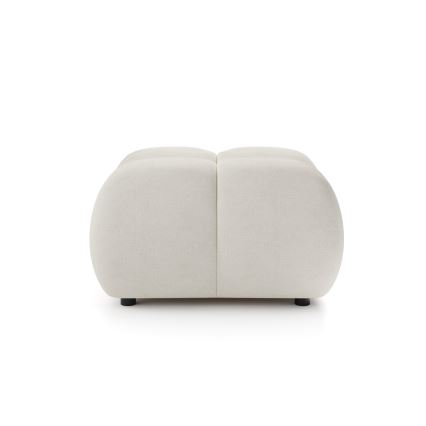 Upholstered stool ALMADA 72x72 cm beige