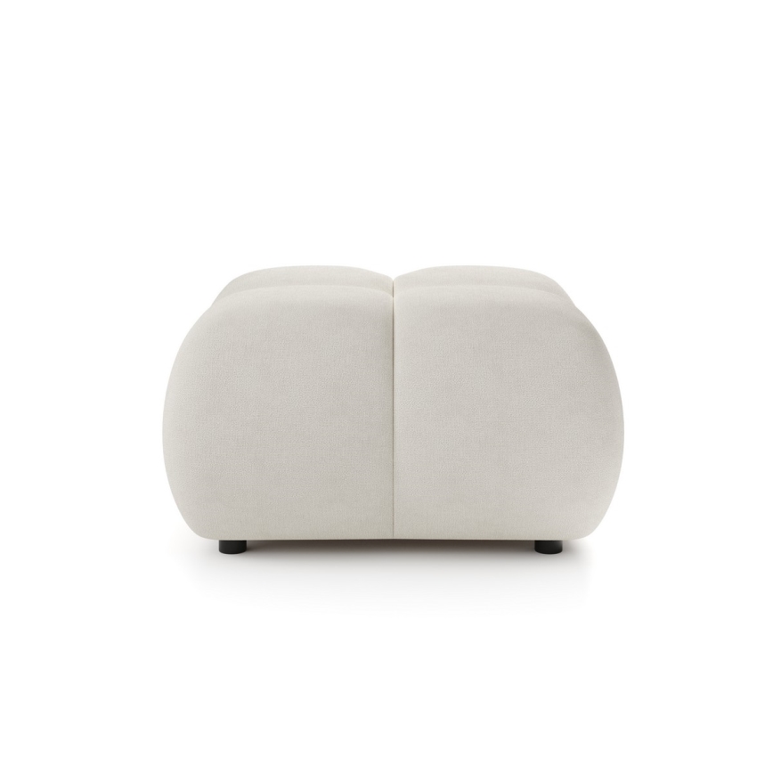 Upholstered stool ALMADA 72x72 cm beige