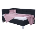 Upholstered storage bed (mattress not included) MARIA PETITE 120 x 200 cm anthracite