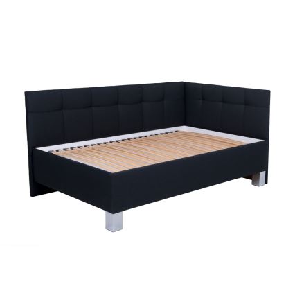 Upholstered bed frame with storage (mattress not included) MARIA PETITE 120x200 cm anthracite