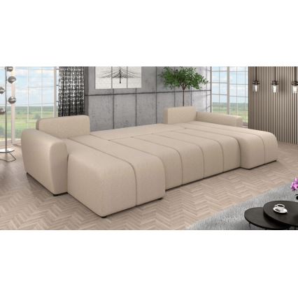 Upholstered universal folding U-shaped suite lounge NEWPORT beige
