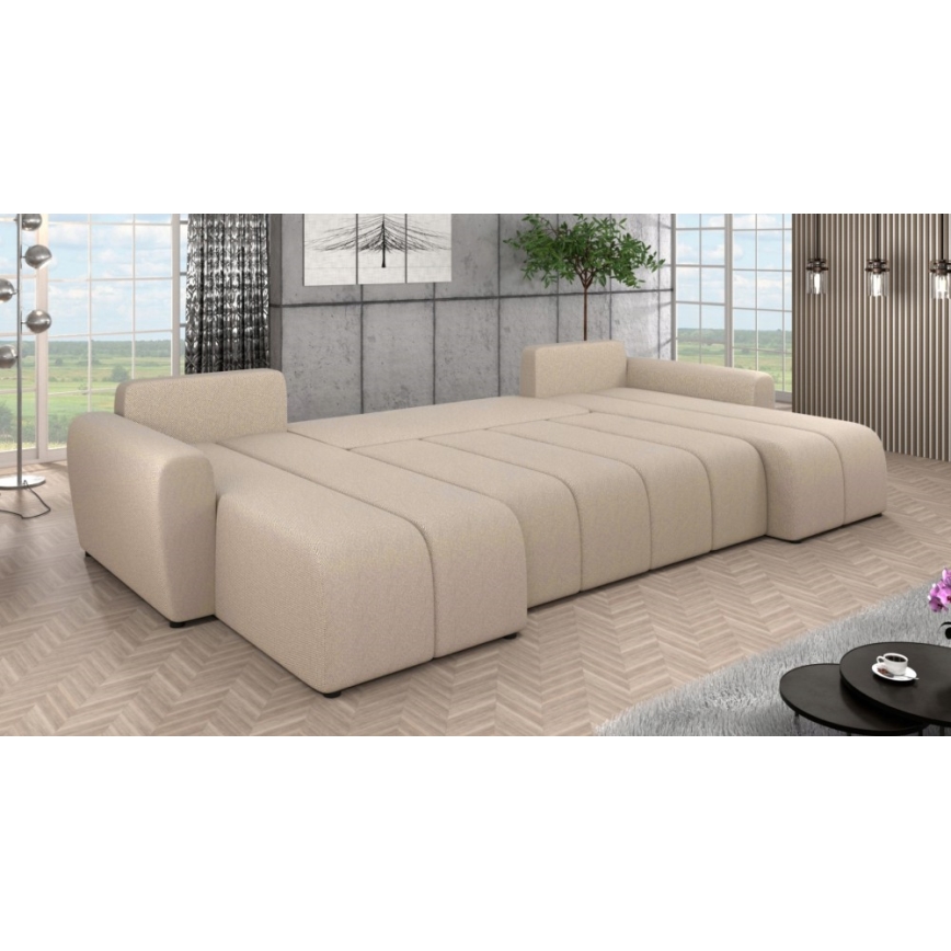 Upholstered universal folding U-shaped suite lounge NEWPORT beige