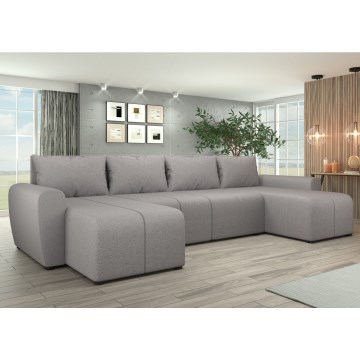 Upholstered universal folding U-shaped suite lounge NEWPORT grey