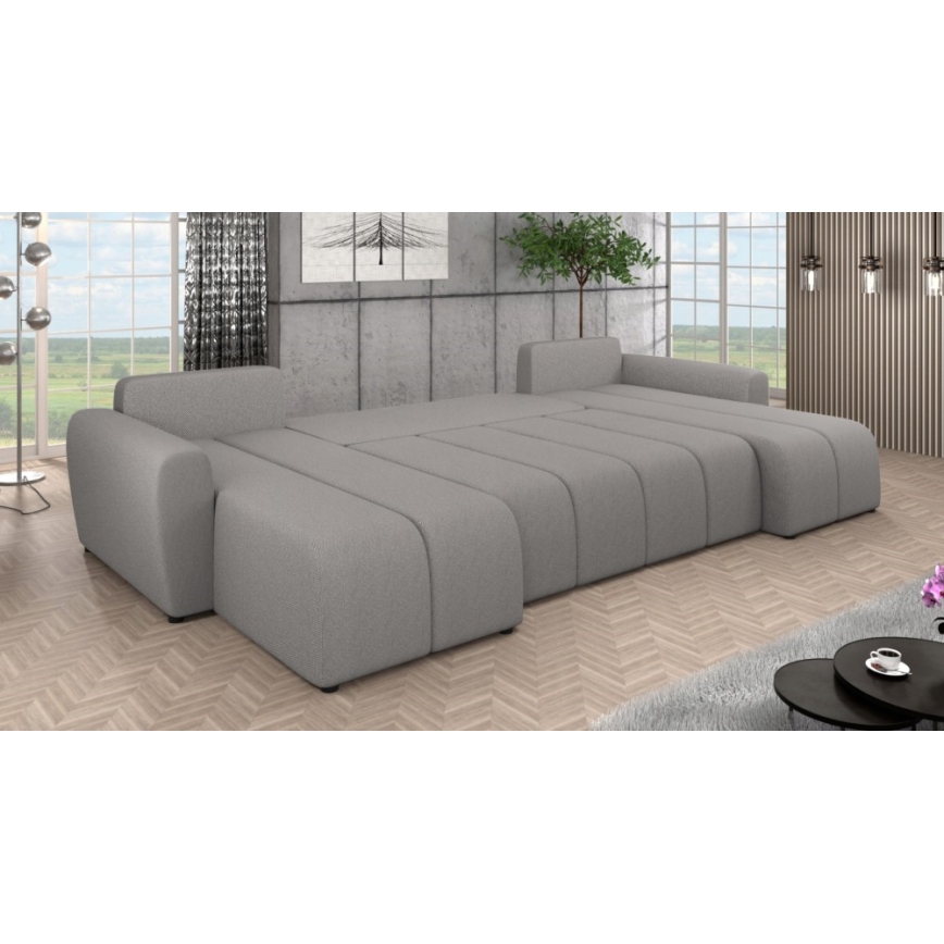 Upholstered universal folding U-shaped suite lounge NEWPORT grey