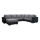 Upholstered universal folding U-shaped suite lounge YORK grey/black