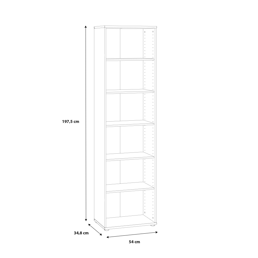URAN White Bookcase