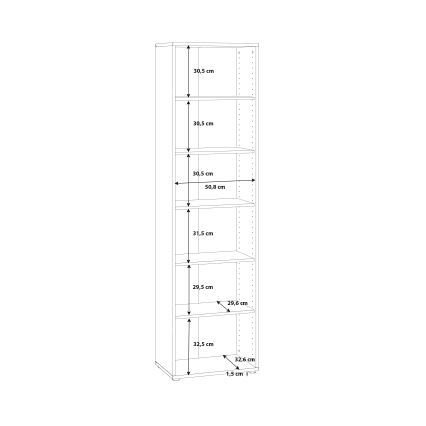 URAN White Bookcase
