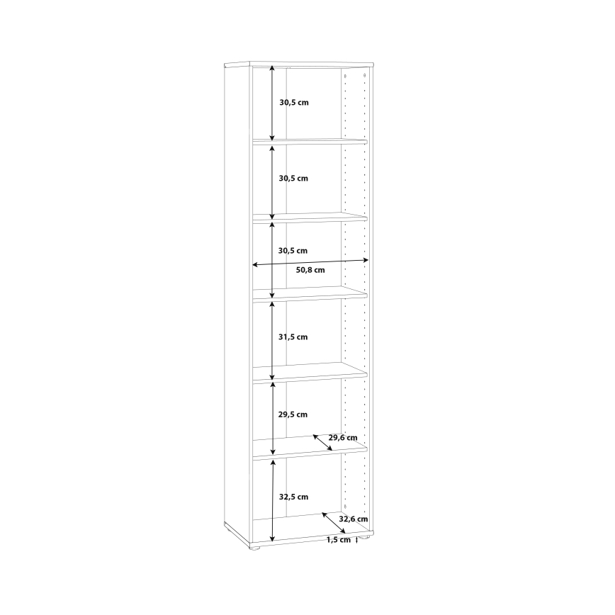 URAN White Bookcase