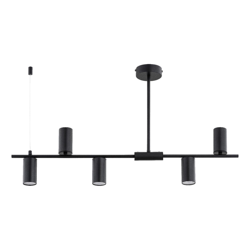 URANOS rod-mounted chandelier 5xGU10/10W/230V black