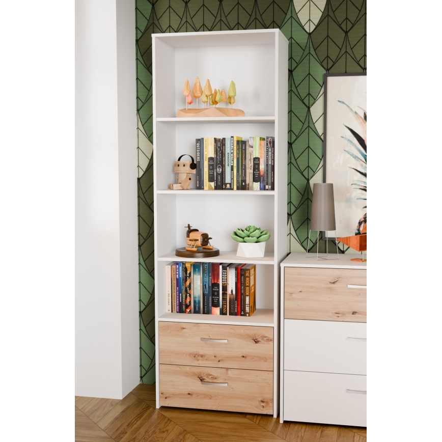 URO Bookcase, Artisan Oak/White