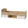 URO Single Bed with Storage 90x200 cm, Artisan Oak/White