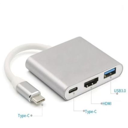 USB-C 3-in-1 Hub with 100W Power Delivery and 4K HDMI