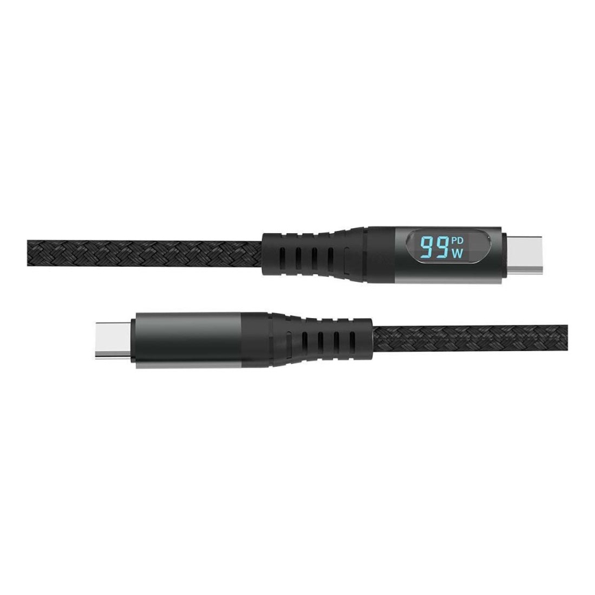 USB cable TYPE C connector LED display 1m