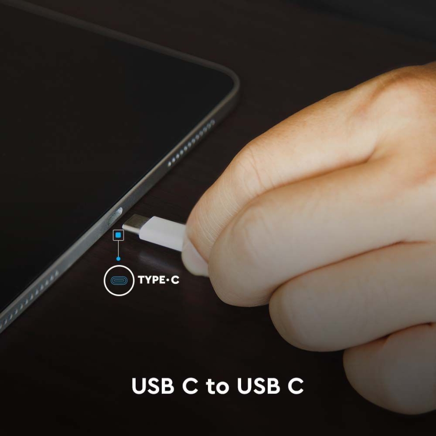 USB cable TYPE C connector LED display 1m