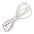 USB cable USB-C / USB-C connector with LED backlight 60W 1m white