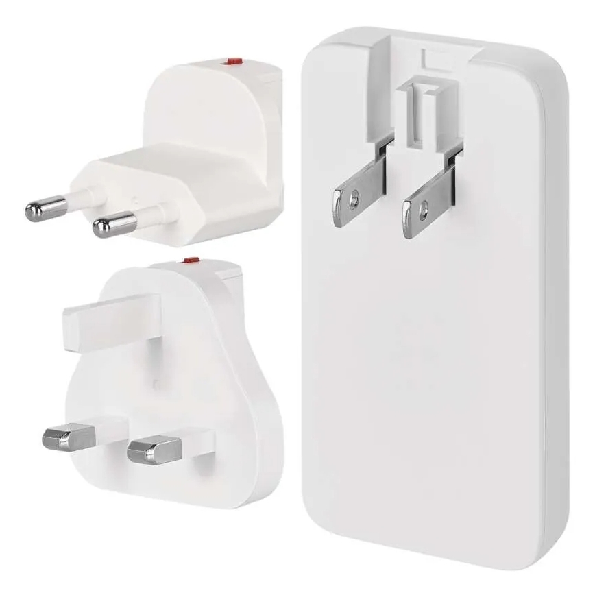 USB GaN Travel Adapter with Interchangeable Plugs, 100–250 V