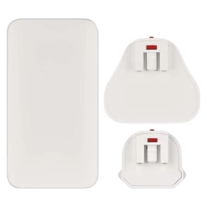 USB GaN Travel Adapter with Interchangeable Plugs, 100–250 V