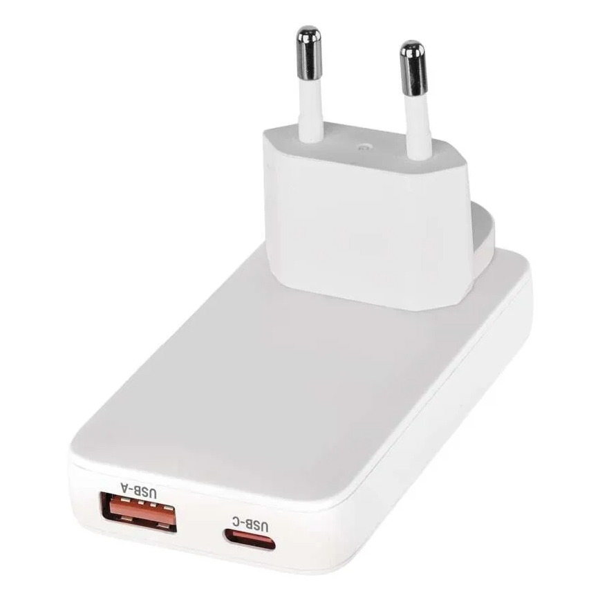 USB GaN Travel Adapter with Interchangeable Plugs, 100–250 V