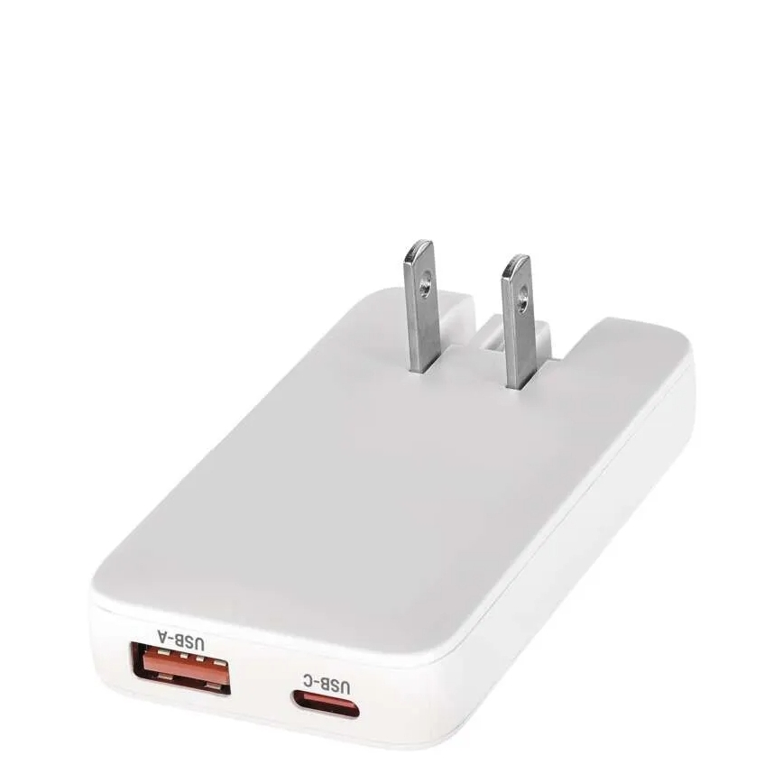 USB GaN Travel Adapter with Interchangeable Plugs, 100–250 V