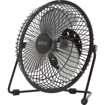 USB-powered desktop fan, 1.75 W / 5 V, 18 cm diameter, black
