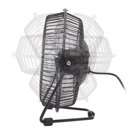 USB-powered desktop fan, 1.75 W / 5 V, 18 cm diameter, black