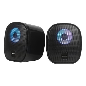 USB Speakers with RGB backlight 2x3W/5V black