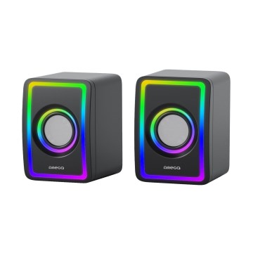 USB Speakers with RGB backlight 2x3W/5V black