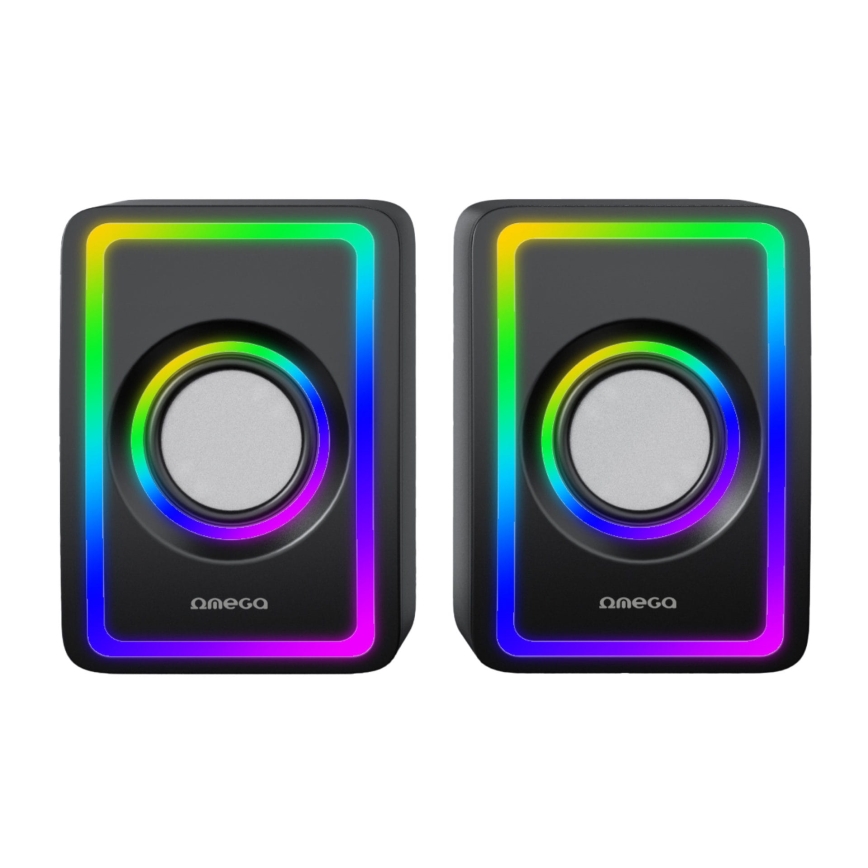 USB Speakers with RGB backlight 2x3W/5V black