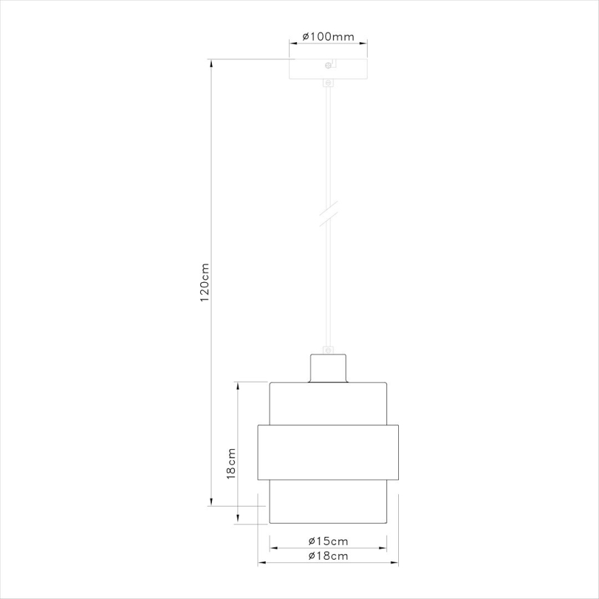VALENTINO Cable-Hung Pendant Light 1xE27/15W/230V beige/clear