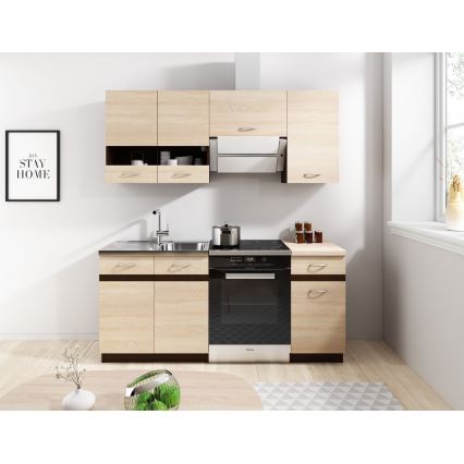 VALERIA 180 cm Kitchen Unit, Brown / Sonoma Oak