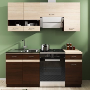 VALERIA 180 cm Kitchen Unit, Sonoma Oak/Brown