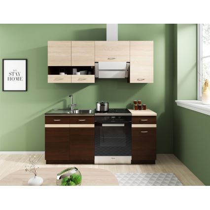 VALERIA 180 cm Kitchen Unit, Sonoma Oak/Brown