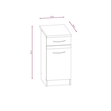 VALERIA 180 cm Kitchen Unit, Sonoma Oak/Brown