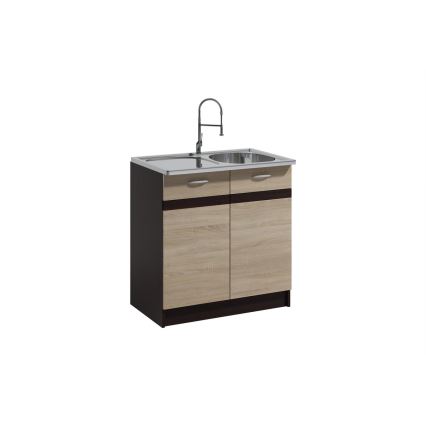 VALERIA 240 cm Kitchen Unit – Brown / Sonoma Oak Finish