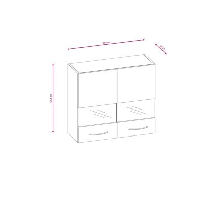 VALERIA 240 cm Kitchen Unit – Brown / Sonoma Oak Finish