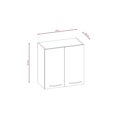 VALERIA 240 cm Kitchen Unit – Brown / Sonoma Oak Finish