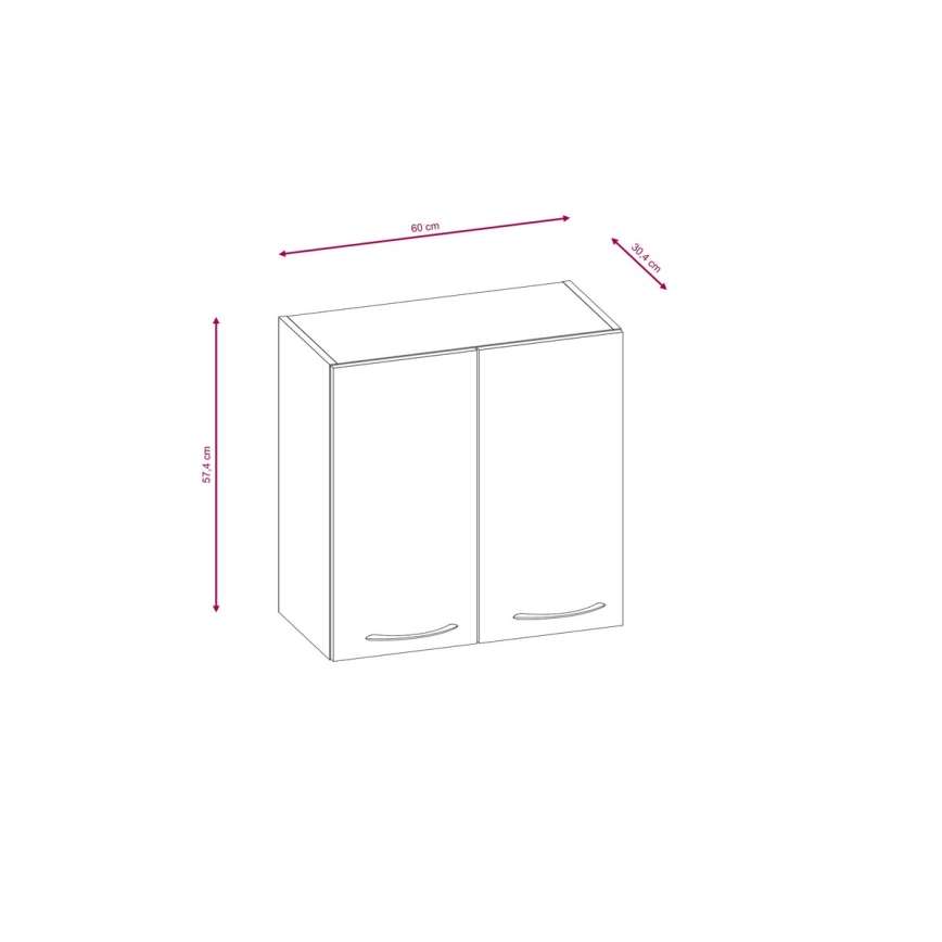 VALERIA 240 cm Kitchen Unit – Brown / Sonoma Oak Finish