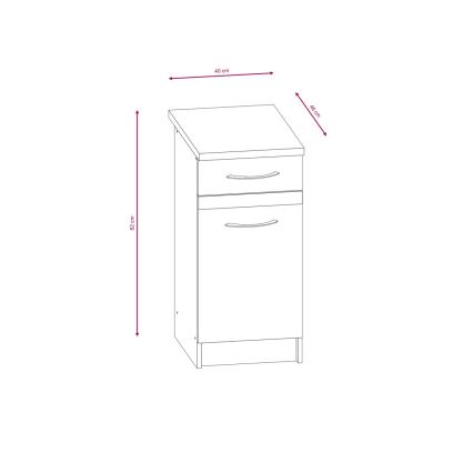 VALERIA 240 cm Kitchen Unit – Brown / Sonoma Oak Finish