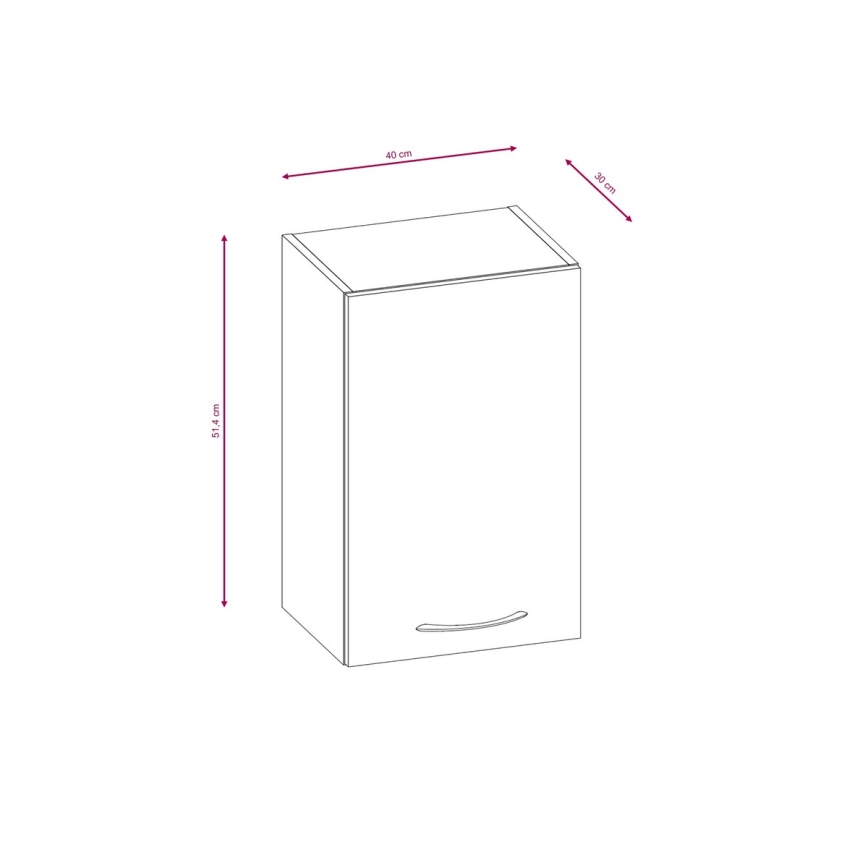 VALERIA 240 cm kitchen unit in Sonoma oak/brown