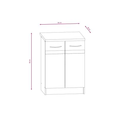 VALERIA 240 cm kitchen unit in Sonoma oak/brown