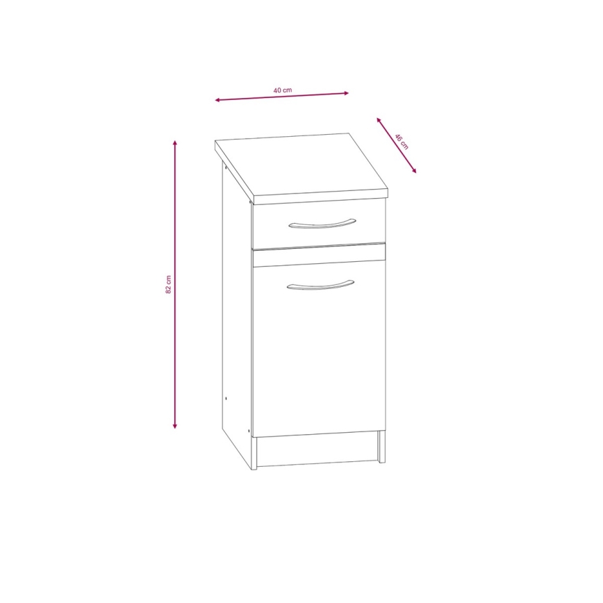 VALERIA 240 cm Kitchen Unit Sonoma Oak/Brown