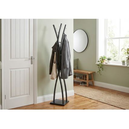 VALET Freestanding Coat Rack 179 x 35 cm, Black